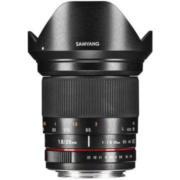 Objectif - Samyang - 20mm F1.8 ED AS UMC - Ouverture F1.8 - Grand angle - Plein format