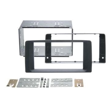 Adaptateur de façade 2-DIN soft touch pour MAN TGX 2007 - ACV - Noir