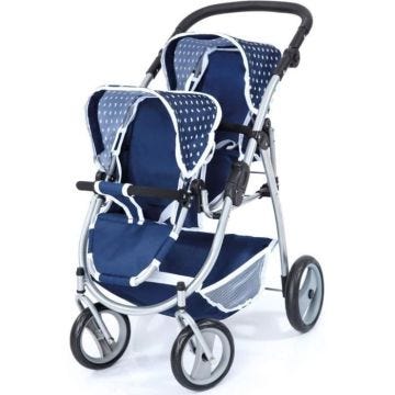 Voiture de poupée Twin bleu 60 cm - BAYER - Pour fille - Jouet en plastique pour enfant de 2 à 10 ans
