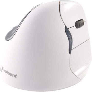 Souris verticale EVOLUENT 4 Bluetooth - Blanc - 2600 DPI - 6 boutons programmables