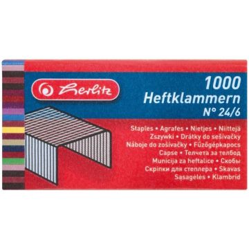 Agrafes 24/6 - HERLITZ - Métal - 1.000 pièces - Mixte - Adulte