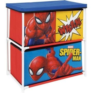 SPIDERMAN - Meuble de rangement 3 corbeilles