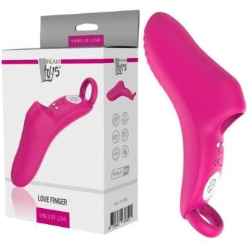 Doigt Vibrant - Dream Toys - Love Finger - Silicone - 9 Modes de Vibrations - Imperméable