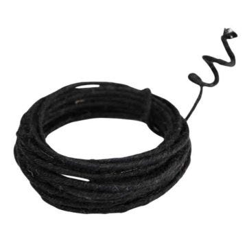 Corde jute armée - MÉGACRÉA - Noir - 0,2 cm x 3 m - Résistante - Écologique