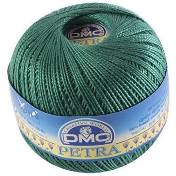 Fil DMC Petra, 100% coton, turquoise, Taille 5