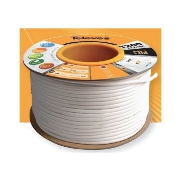 Câble Coaxial 100M TELEVES T200 HD 3GHz 213001 Classe A 100% Cuivre