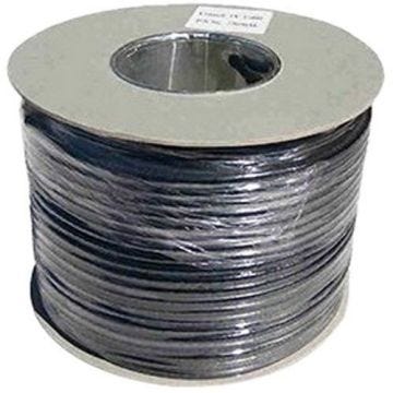 Aerials Câble coaxial digital pour télévision Clips inclus RG6 Noir 100m