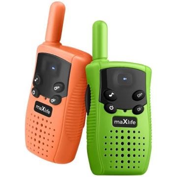 Talkies Walkies Junior 3 Canaux de Communication Portée 300 mètres Maxlife Vert