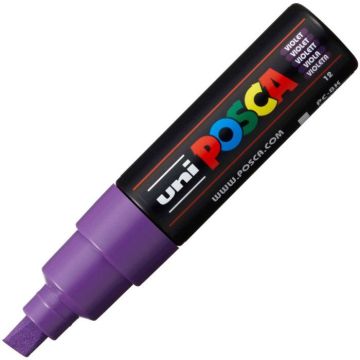 Marqueur POSCA Pointe Large Biseautée Violet - Peinture à base d'eau tout support