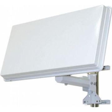 Antenne Satellite Plate - SEDEA - 2 Sorties - Blanche - Compacte - Facile à Installer