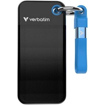 SSD de poche - VERBATIM - 2To - USB 3.2 Gen 2 - Ultra léger - Noir bleu