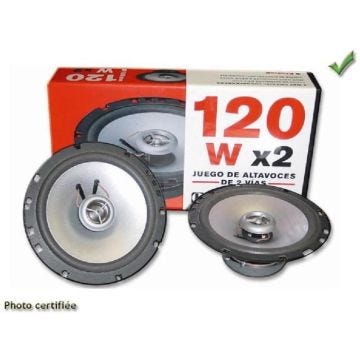 Haut-parleur - ADNAUTO - D165 2V - 4 Ohm - 120W max - 2 voies - Tweeter dépassé 4mm