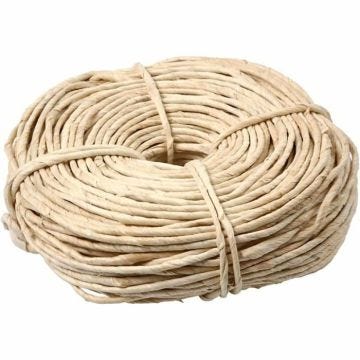 Corde de maïs - Naturel - 4 mm x 90 m - Torsadée faite main de qualité