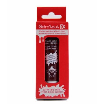 Tube de faux sang gélifié - Grim'tout - 15ml - Effet réaliste - Couleur rouge