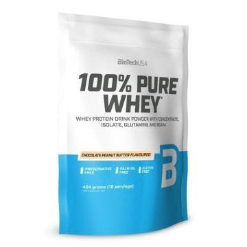 Whey concentrée BioTech USA - 100% Pure Whey - Chocolate Peanut Butter 454g