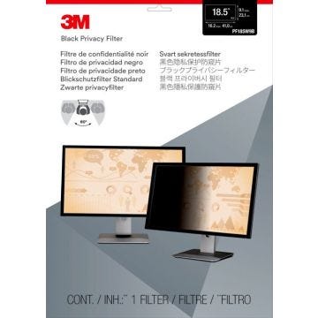 Filtre de confidentialité - 3M - 47 cm (18,5") - Écran large 16:9 - Noir - Facile à installer