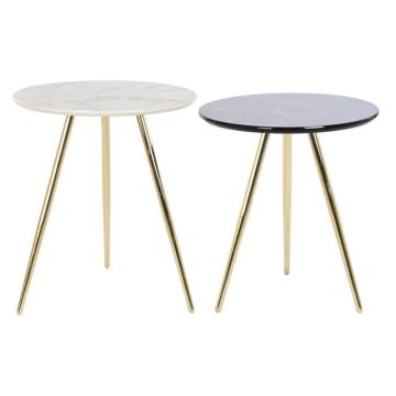 Tables gigognes style moderne doré, beige, naturel 46 cm - Marque - Modèle - Couleur:NATUREL - Matière:Métal