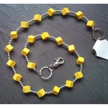Chaine de portefeuille - Non spécifié - Modèle dé jaune - 90 cm - Mixte - Qualité moyenne