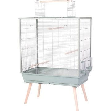 Cage surélevée pour oiseau - Zolux - Néolife - Pour perruche, calopsitte, canari - 81 x 48 x 130 cm - Vert