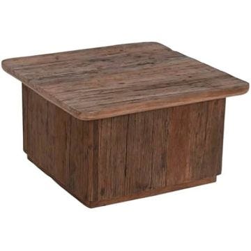 Table Basse - HOME ESPRIT - Marron - 70 x 70 x 39 cm - Meuble de salon - Montage facile