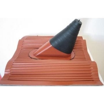 Tuile malléable Alu Rouge brique - TRIAX - Pour toiture - Ruban vulcanisant - Mât Ø 30 à 50 mm