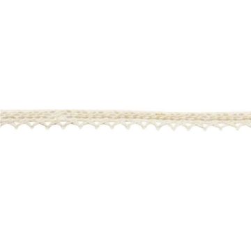 Ruban dentelle - MÉGACRÉA - écru - 1 cm - 2 m - Coton