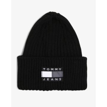 Bonnet TOMMY JEANS Tjm Heritage Archive Mixte Noir - Coton biologique et acrylique