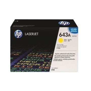 TONER HP 643A (Q5952A) jaune - cartouche authentique pour imprimantes HP Color LaserJet 4700