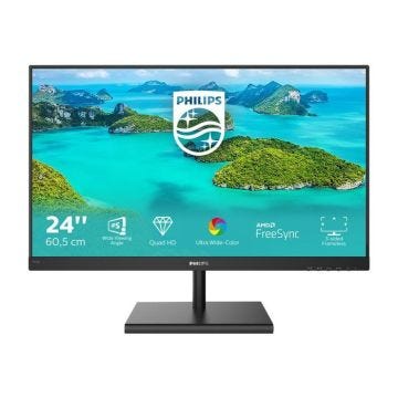 philips e line 245e1s-00 noirEcran Le moniteur E-line 24" (61 cm) affiche une image exceptionnelle, tandis que son design élégant