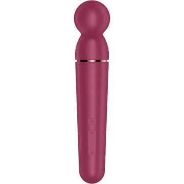 Vibrateur masseur SATISFYER Planet Wand-er Berry - Silicone - 10 programmes de vibrations et 6 intensités