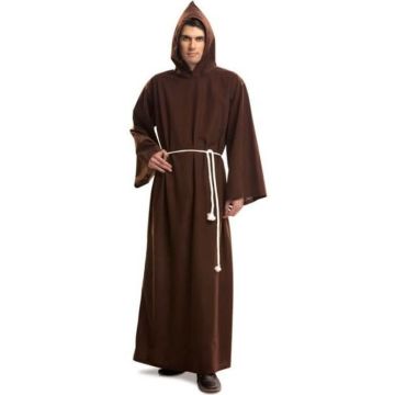 Déguisement Moine pour homme - Multicolore - Tunique à capuche et ceinture compris