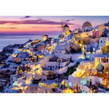 Puzzle 1500 pièces Coucher de soleil sur Santorin, Adultes et enfants dès 14 ans, Collection Évasion, 12001532, Nathan