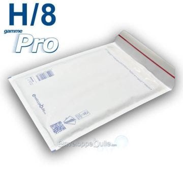 50 Enveloppes bulles PRO H/8 blanches 260x360mm