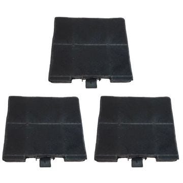 Filtres charbon - BOSCH - 143036 - Lot de 3 - 230x215x22 mm - Compatible avec plusieurs hottes