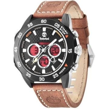 Montre Homme - TIMBERLAND - TBL.14115JSB-02 - Quartz Analogique - Cadran Noir - Bracelet Cuir Marron Montre Homme - TIMBERLAND - TBL.14115JSB-02 - Quartz Analogique - Cadran Noir - Bracelet Cuir Marron