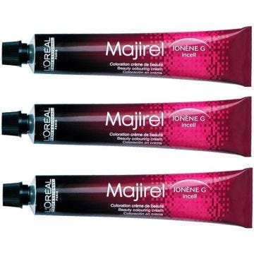 Coloration permanente Loreal Majirel Lot de 3 colorations capillaires Blond foncé moka 6,8 – 50 ml 195700