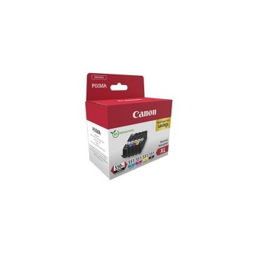 Cartouche d'encre - Canon - PACK PGI550XL/CLI551 - 5 cartouches - Noir, Cyan, Magenta, Jaune - Compatible PIXMA