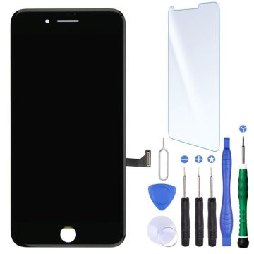 Ecran LCD Vitre Tractile Remplacement pour iPhone 7 Noir +Kit