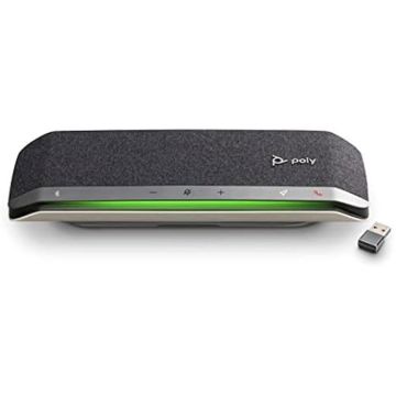 Poly – Haut-parleur intelligent Poly Sync 40+ Bluetooth (Plantronics) - Espaces de travail flexibles -Connexion à un PC/Mac via