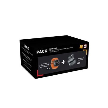 Pack Montre connectée Samsung Galaxy Watch Ultra 47 mm 4G Gris Titane + Galaxy Buds3 Argent