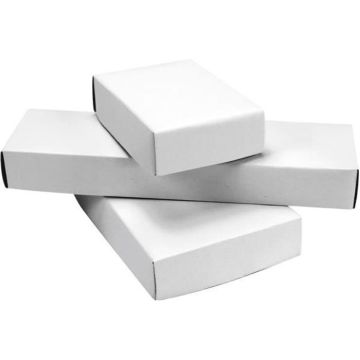 Boîte cadeaux - MegaCrea DIY - 3 pièces - Carton blanc - Mixte - Adulte