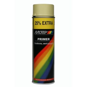 BOMBE DE PEINTURE APPRÊT - BEIGE-JAUNE - 500ML - MOTIP