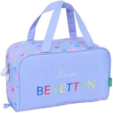Trousse de Toilette - SAFTA - Benetton Lila - Souple - Zippée - Adaptable au Chariot