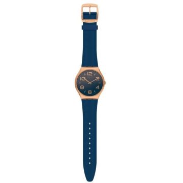 Bracelet silicone / plastique homme - SWATCH - Montre Swatch Night trick - Couleur de la matière:Rose