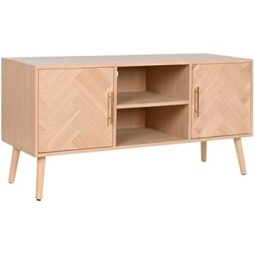 Meuble TV - HOME ESPRIT - Naturel - Bois de Paulownia - MDF - 125 x 45 x 45,5 cm