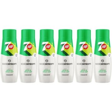 Concentrés SODASTREAM - Lot de 6 concentrés 7UP - Jusqu'à 54L de boissons - 440ml