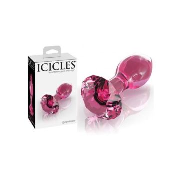 Gode en verre - Pipedream - Icicles N 79 - Rose - 8,3 cm - Anal