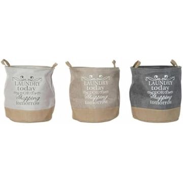 Panier de rangement - HOME DECOR - Lot de 3 - Polyester - Multicolore - 39 x 39 x 41 cm