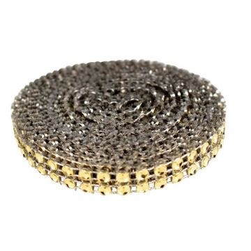 Rouleau ruban strass or facetté 3 m x 1 cm - MegaCrea DIY {couleur}