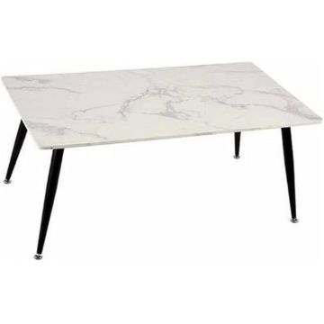 Table Basse - GIFT DECOR - DM 9698 - Métal Mélamine - Design Marbre - 60x45x110 cm